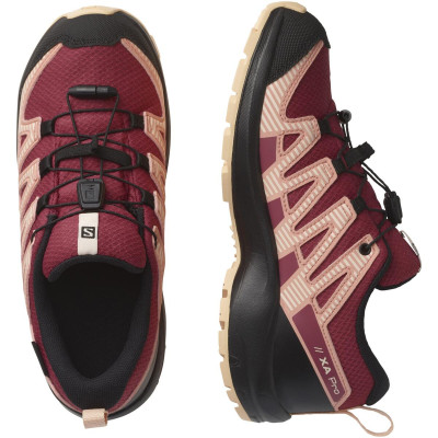 Salomon XA PRO V8 CSWP J Earth Red/Black/Almond Cream